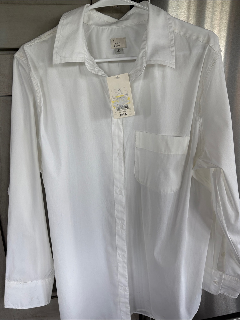 A new day Classic White white button-Up Shirt -sz xl